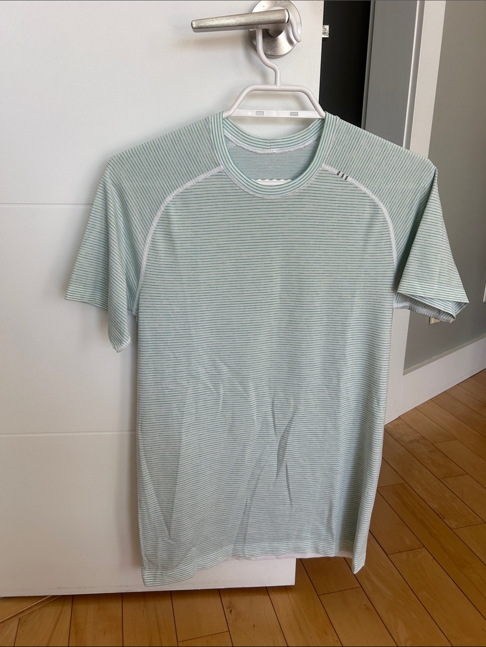 lululemon athletica Men's Short Sleeve Tee in Mint Green Stripe